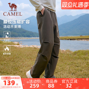宽松高腰直筒户外徒步休闲登山裤 女秋冬季 裤 骆驼漫游工装