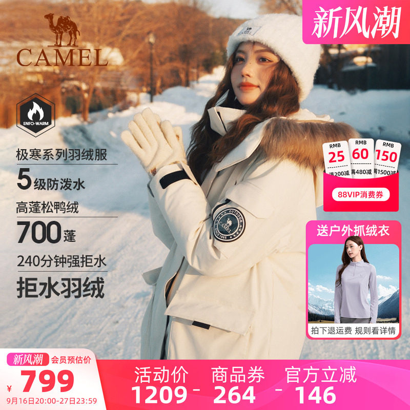 骆驼工装羽绒服035大毛领派克服图片