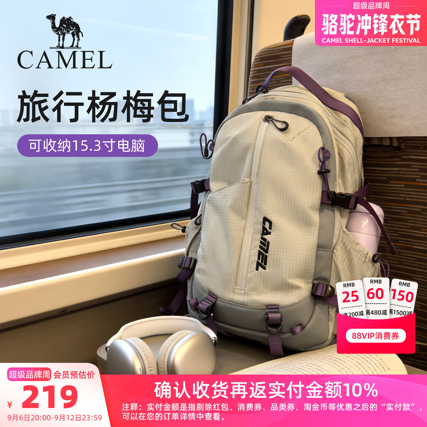 【超多分区丨22L】旅游电脑背包图片