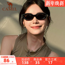 骆驼复古色猫眼墨镜女2025春夏显脸小偏光太阳镜防紫外线遮阳眼镜