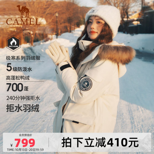 骆驼工装羽绒服035大毛领派克服