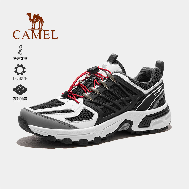 骆驼男鞋2025春季新款透气休闲运动鞋防滑越野徒步鞋女户外登山鞋