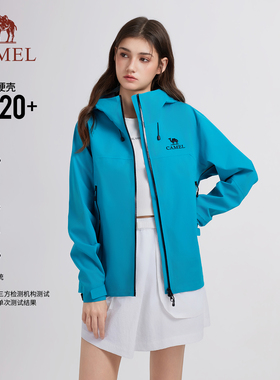 [凯甲Pro]骆驼威锋MICR0TOP-TEX硬壳冲锋衣女3层压胶防水透汽外套