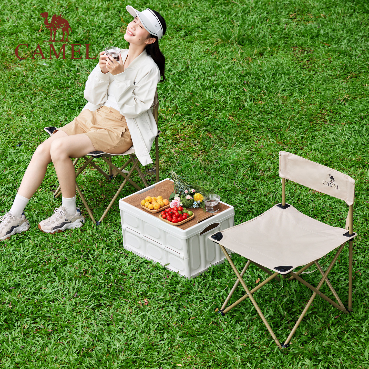 骆驼加宽折叠椅户外椅子野餐便携露营沙滩椅钓鱼椅家用板凳休闲