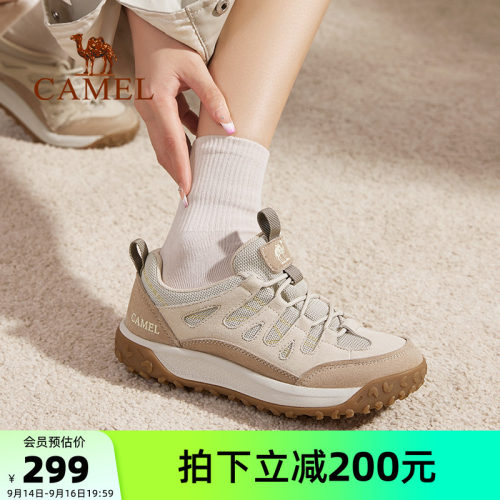 骆驼防水防滑女鞋休闲