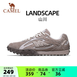 骆驼山川女鞋2026春季新款德训鞋厚底老爹鞋百搭显高休闲运动女款