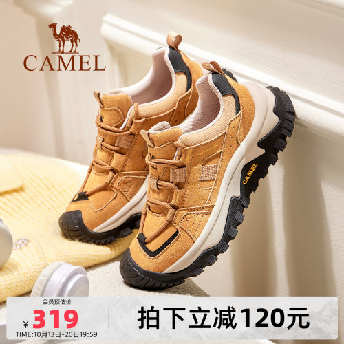 骆驼贺兰女鞋2026秋冬新款户外运动鞋女厚底老爹鞋户外徒步登山鞋