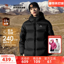 骆驼男装秋冬黑色加厚保暖鸭绒短款面包服男女同款防水羽绒服外套