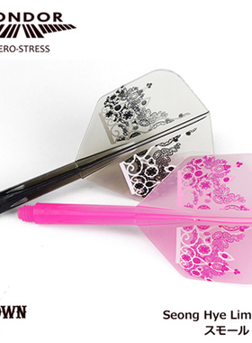 CONDOR宋鹤林小方形皇冠一体飞镖叶粉色黑色透明一体定型飞镖尾翼