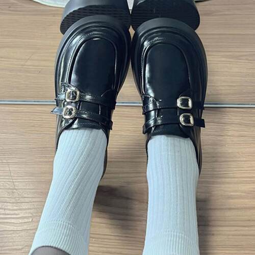 云上一步松糕底日系小皮鞋