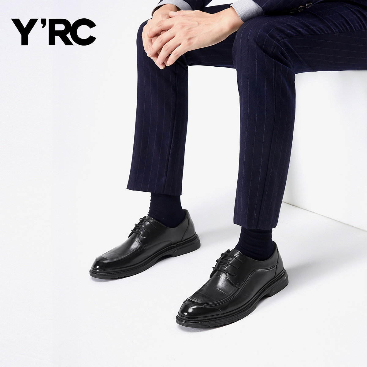 YRC男鞋2025商务正装皮鞋男士真皮德比鞋系带西装鞋舒适透气