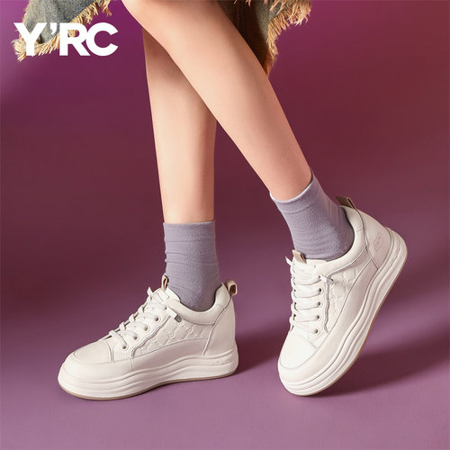 YRC2025春夏新款厚底休闲板鞋