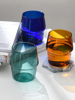 Xiao Xi's Nordic InS-style high borosilicate heat-resistant colored glass cups, coffee cups, breakfast milk cups, and juice cups thumbnail 5