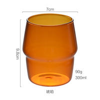 Xiao Xi's Nordic InS-style high borosilicate heat-resistant colored glass cups, coffee cups, breakfast milk cups, and juice cups thumbnail 2