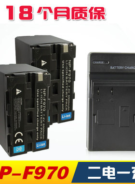 适用永诺YN300II YN600 南冠致峰 LED摄像灯np-f970电池充电套装