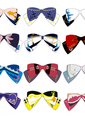 原神发夹蝴蝶结头饰发绳cos游戏夜兰烟绯鹿野院平藏周边饰品手办