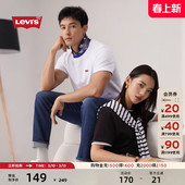 宽松LOGO印花短袖 Levi 复古简约休闲时尚 美式 T恤 s李维斯情侣同款