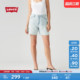 复古高腰直筒牛仔短裤 s李维斯女士美式 Levi A9311 商场同款