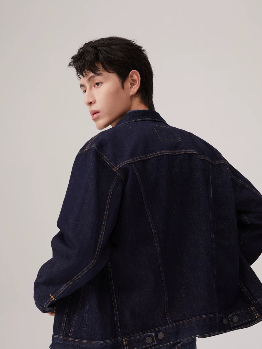 Классическая ретро летняя джинсовая куртка с коротким рукавом Levi's, для любимого, американский стиль, облегающий