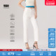 s冰酷系列女士RIBCAGE高腰直筒白色牛仔裤 Levi 72693 商场同款