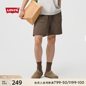 Levi's李维斯24夏季新款男士宽松直筒系带潮流工装风休闲短裤