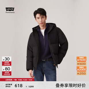 户外防寒保暖休闲松弛连帽羽绒服外套 同款 Levi s李维斯情侣冬季