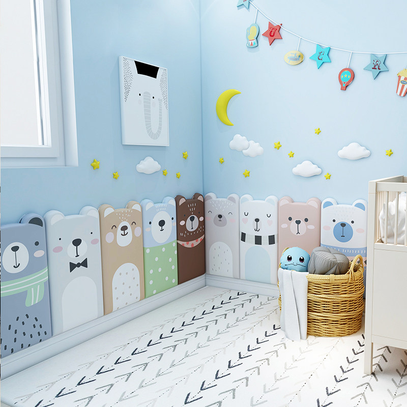 儿童房卡通床头板榻榻米软包墙贴幼儿园宝宝防撞墙围装饰软包自粘,家装主材,背景墙软包,淘宝优惠券,粉丝福利购,淘宝优惠卷