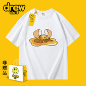 DREW t恤潮牌笑脸卡通情侣圆领上衣 纯棉男女休闲短袖 DOLL夏季 新款
