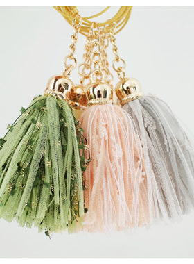 日本进口AVRIL纱线|手工流苏手鞠配饰 包包挂饰 车钥匙扣挂饰