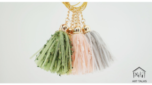 车钥匙扣挂饰 包包挂饰 日本进口AVRIL纱线 手工流苏手鞠配饰