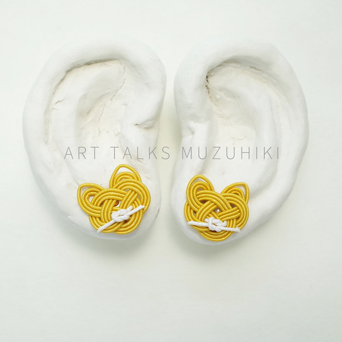 「小猫咪」日本进口水引耳饰DIY手工材料包 含教程 包邮