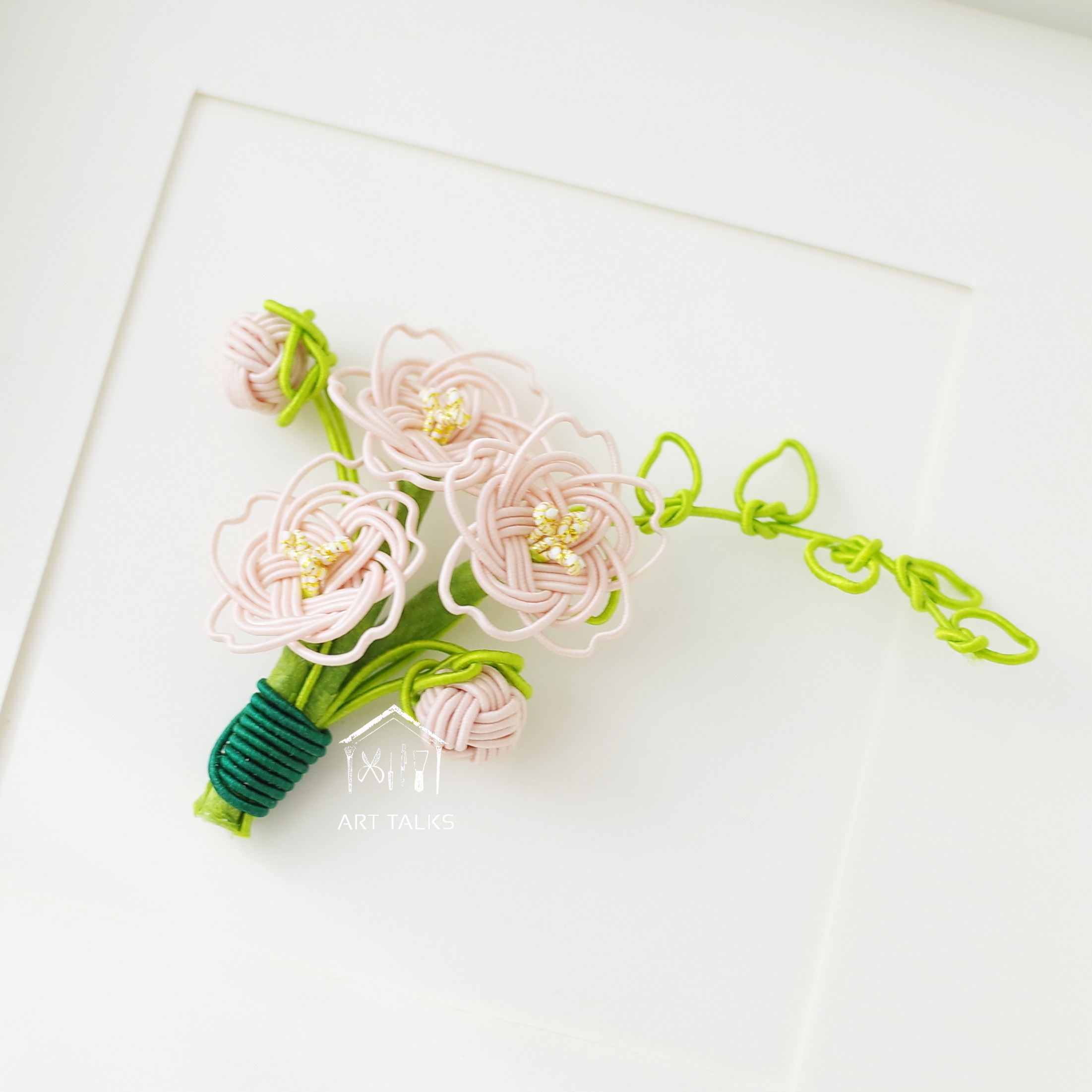 「樱花束」日本进口水引细工DIY手工胸针材料包 含教程 包邮