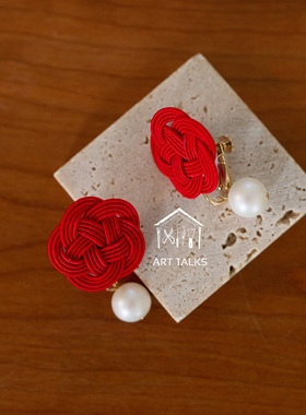 「梅花」日本进口水引手工耳饰DIY手工材料包 和风手作 含教程