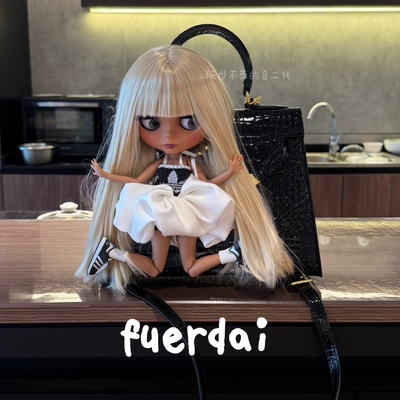 原创恶搞时尚娃娃包remake辣妹设计感重工鳄鱼纹kelly手提斜挎包