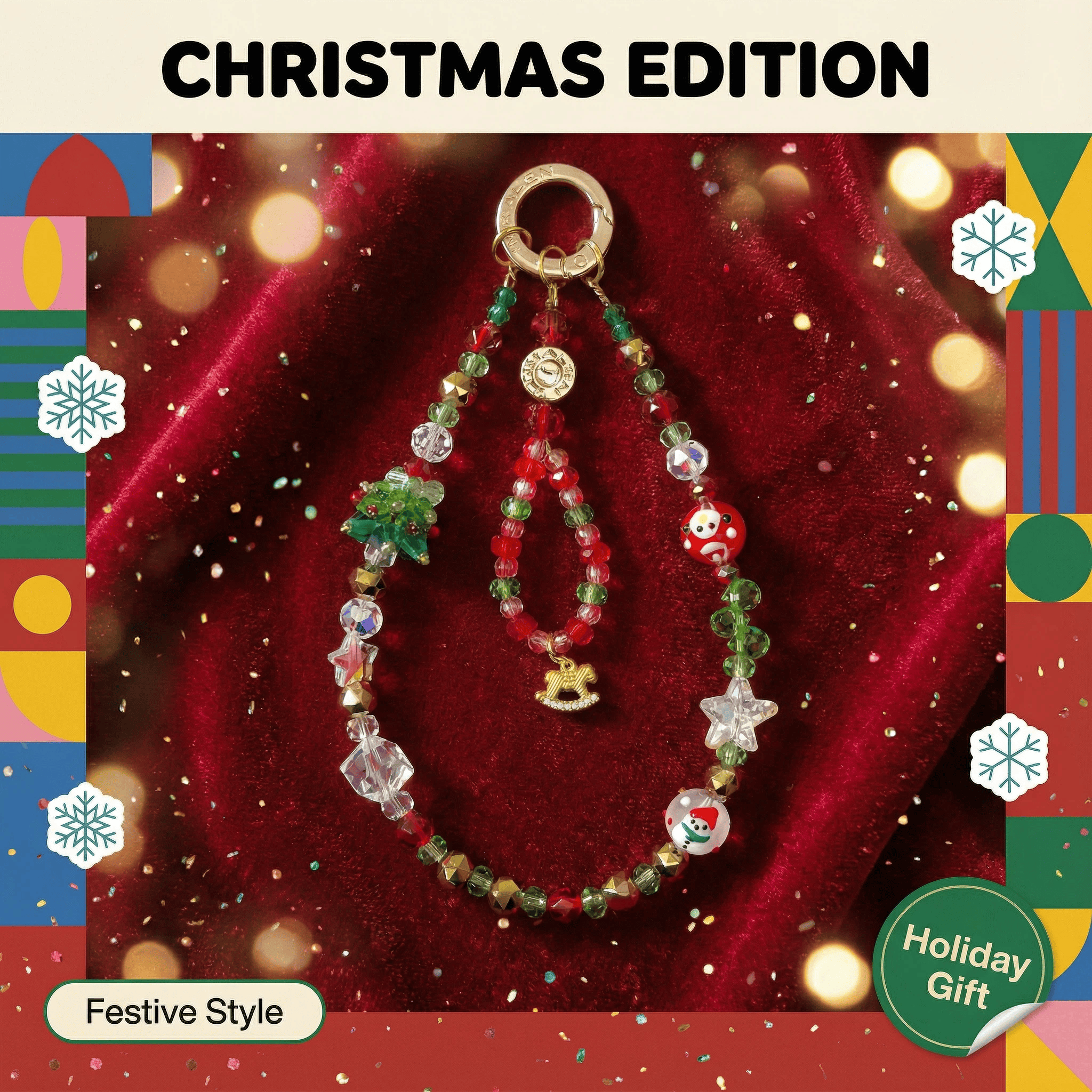 希洋圣诞元素吊坠手机链高级感超好看手链手腕户外旅游逛街防丢,3C数码配件,手机挂件/手机链,淘宝优惠券,粉丝福利购,淘宝优惠卷