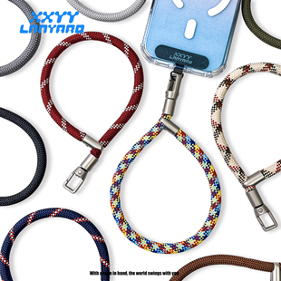 高端短款 自锁手腕手机挂绳户外防摔防丢垫片挂件手机壳链相机挂绳