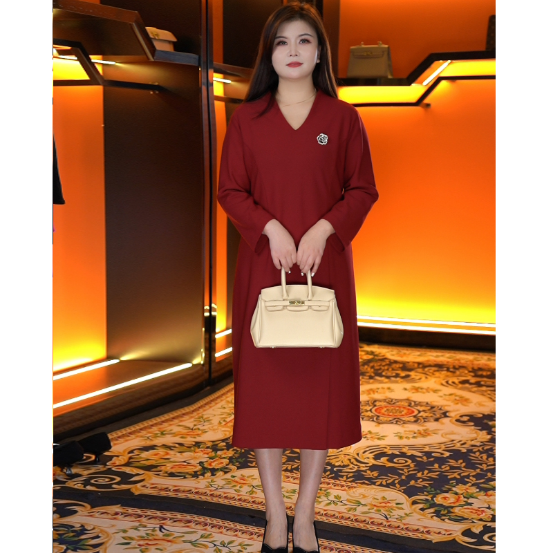 大碼女裝禮服裙寬松連衣裙