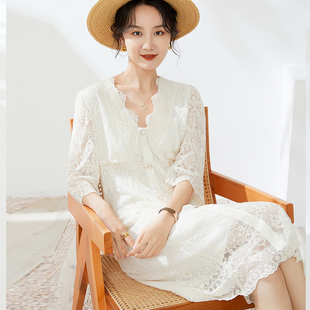 大码 女装 胖mm初恋仙女裙2026夏装 法式 清仓 新品 蕾丝连衣裙 断码