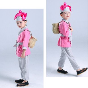 课本剧儿童演出服司马光砸缸服装小药童鲁班学艺锄禾悯农表演服装