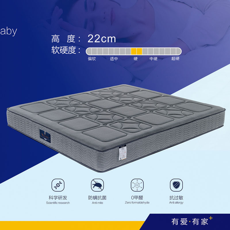 【清仓特价】爱斯达正品椰棕护脊1.5m床垫软硬两用1.8M双人席梦思