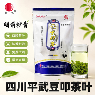 明前炒青绿茶2026新茶高山茶叶自己喝浓香型散装200g四川平武豆叩