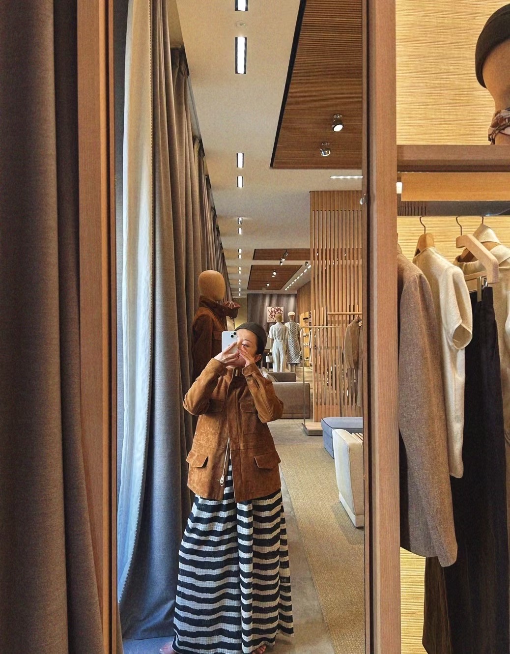 YEVACHAO“经典老钱风系列”刚柔并济的版超美旅行者羊皮夹克外套