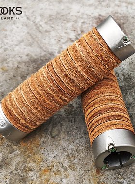 英国BROOKS 自行车牛皮复古把套Plump Leather小布折叠锁环皮直把