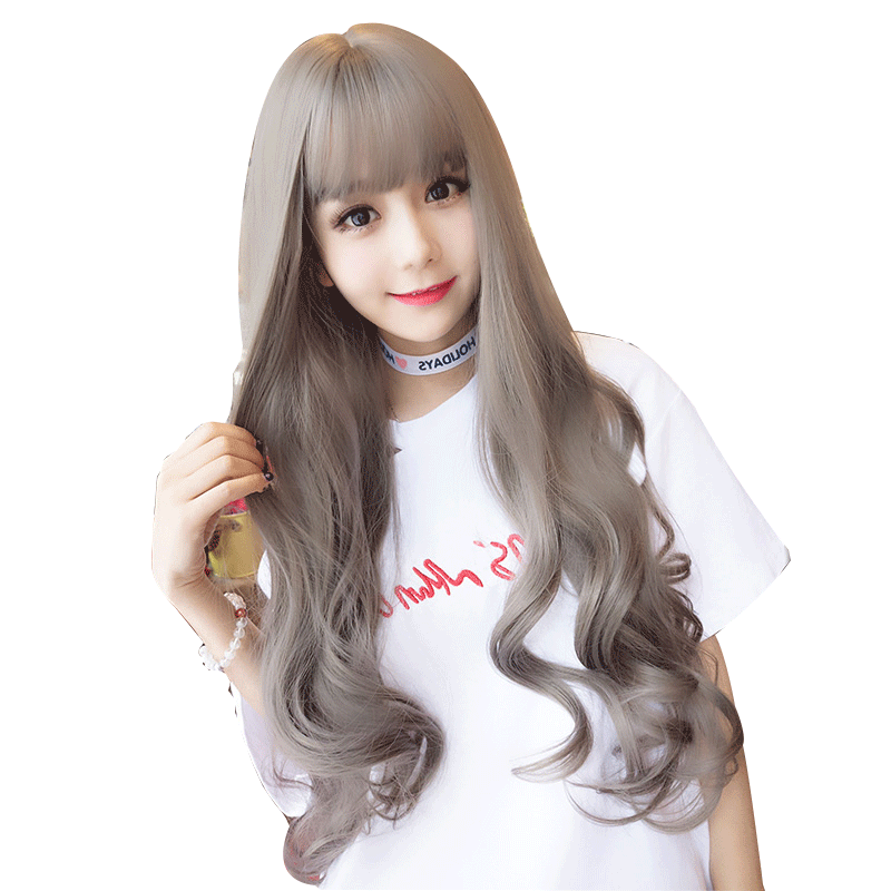假发女空气刘海长卷发大波浪减龄自然逼真网红淑女蓬松整顶全头套
