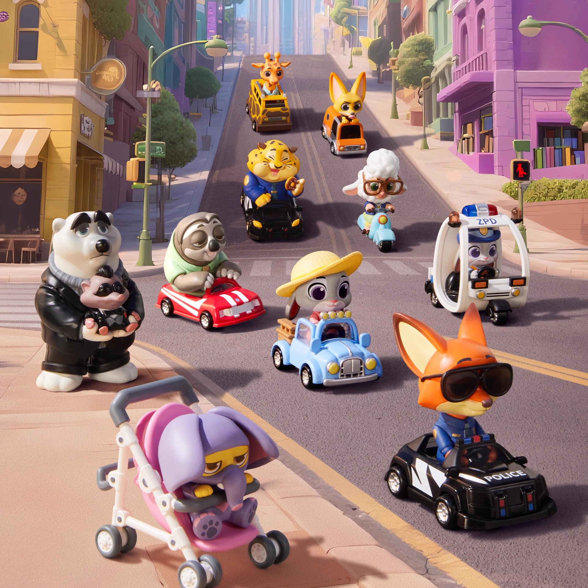 迪士尼疯狂动物城嘟嘟趣出行盲盒