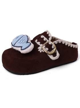 日本offcat2025新款复古勃肯豆豆鞋女百搭一脚蹬软底单鞋森女风