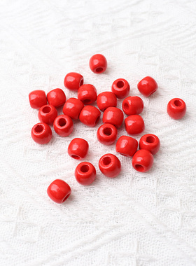 11X12MM环保彩色大孔木珠散珠子diy手工串珠手链项链饰品配件材料