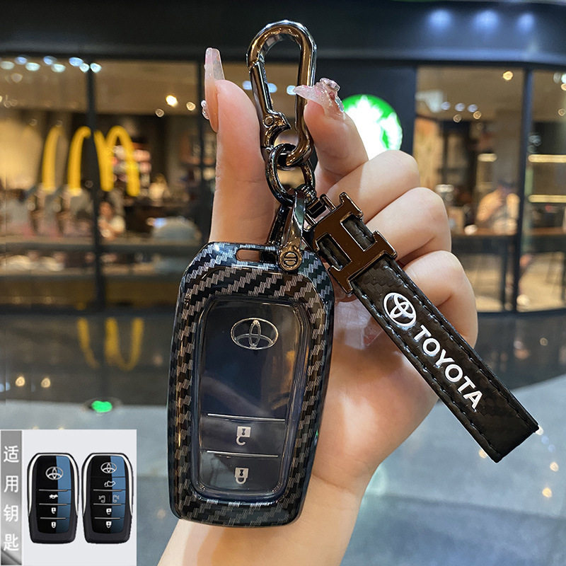 适用丰田汉兰达钥匙套赛那SIENNA塞纳格瑞维亚普锐斯红杉车包扣壳