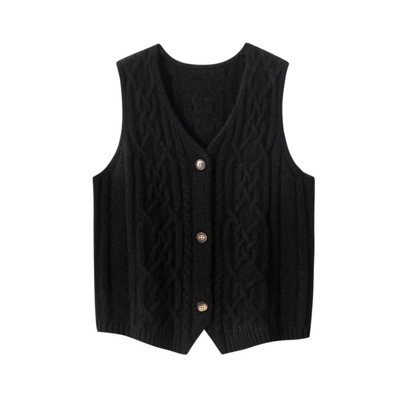 山羊绒五针三股V领扭花马甲女加厚针织背心坎肩外搭保暖,女装/女士精品,羊绒衫,淘宝优惠券,粉丝福利购,淘宝优惠卷