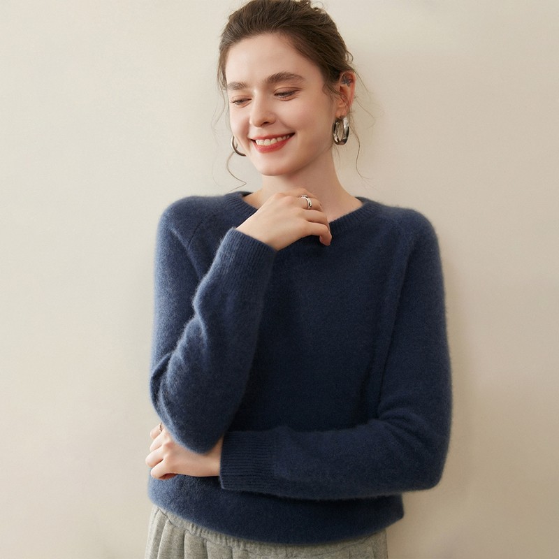 小山羊绒衫女圆领套头针织毛衣通勤打底衫纯色上衣内搭,女装/女士精品,羊绒衫,淘宝优惠券,粉丝福利购,淘宝优惠卷